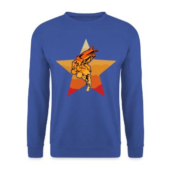 Jiu-Jitsu Brésilien - Sweat-shirt Unisexe - bleu royal - Devant - Alina (178cm) & Michal (187cm)
