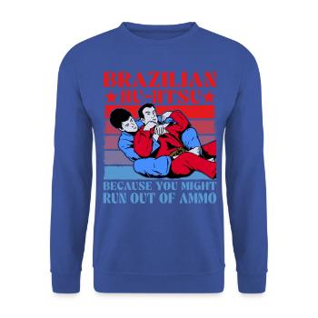 Jiu-Jitsu brésilien parce que vous pourriez manquer de - Sweat-shirt Unisexe - bleu royal - Devant - Alina (178cm) & Michal (187cm)