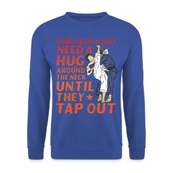 Brazilian Jiu-Jitsu BJJ - Unisex Sweatshirt - royal blue - Front - Alina (178cm) & Michal (187cm)