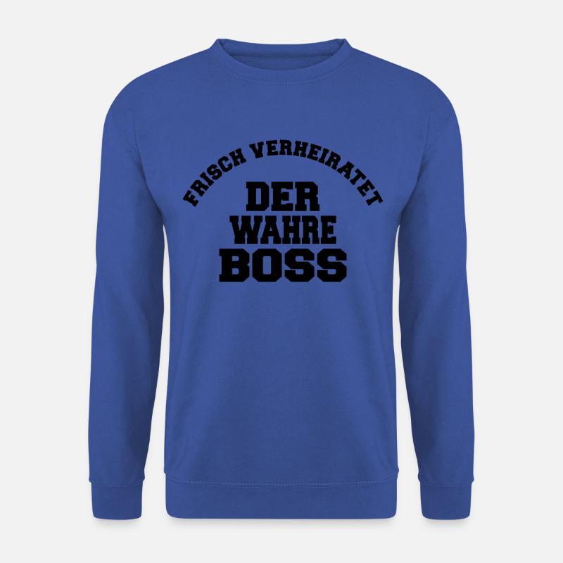 Frisch verheiratet schwarz - Unisex Pullover - Royalblau