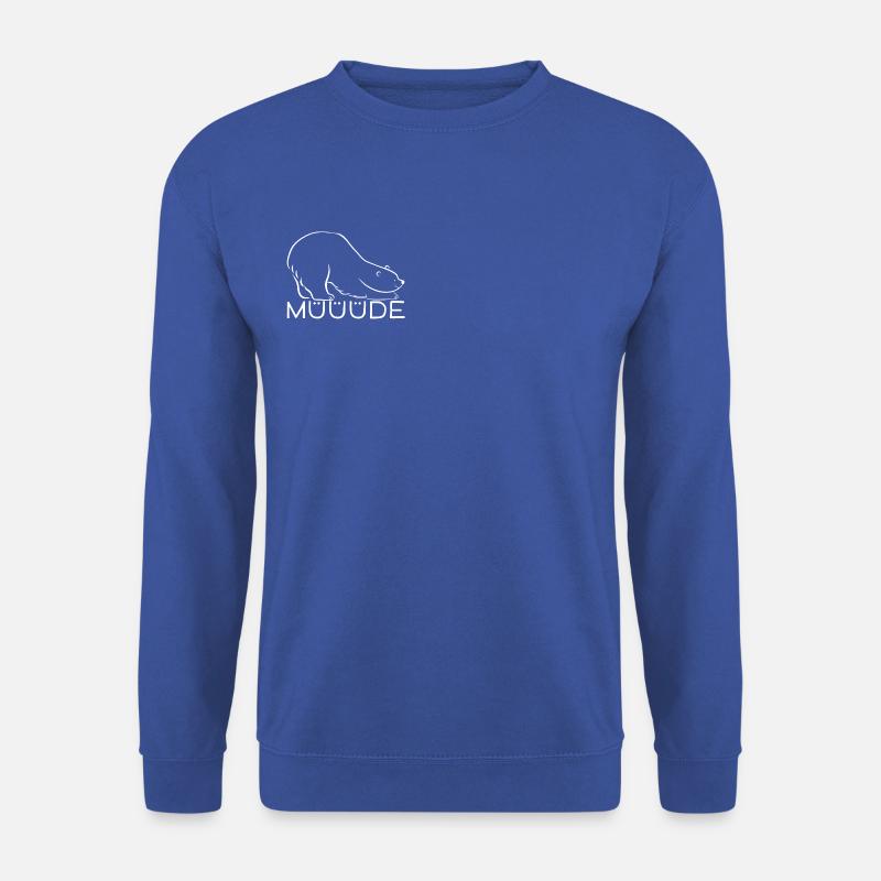 müder Bär - weiß - Unisex Pullover - Royalblau