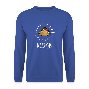 Doner kebab KEBAB white gift - Unisex Sweatshirt - royal blue - Front - Alina (178cm) & Michal (187cm)