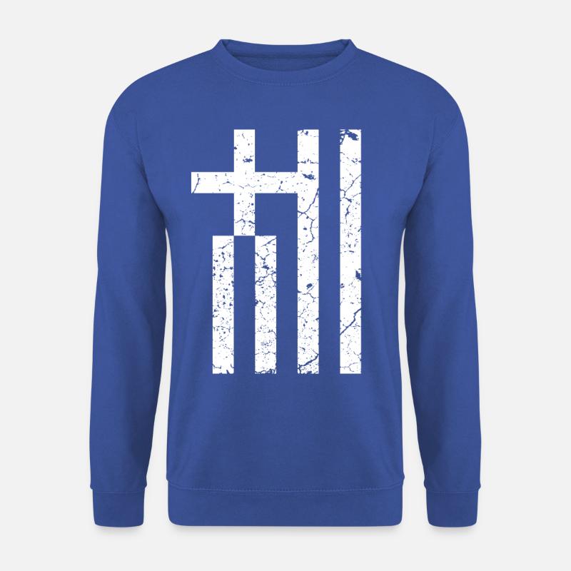 Griechenland Flagge - Unisex Pullover - Royalblau