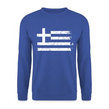Greece flag - Unisex Sweatshirt - royal blue - Front - Alina (178cm) & Michal (187cm)