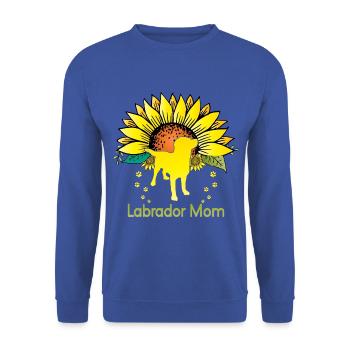 Labrador Mom Lustiger Spruch - Unisex Pullover - Royalblau - Vorne - Alina (178cm) & Michal (187cm)