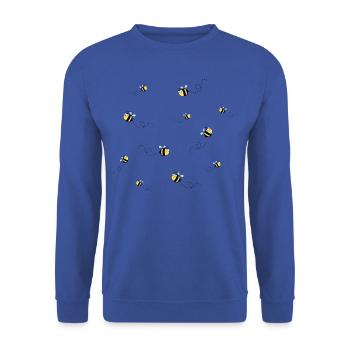 Essaim d'abeilles avec trajectoire - Sweat-shirt Unisexe - bleu royal - Devant - Alina (178cm) & Michal (187cm)