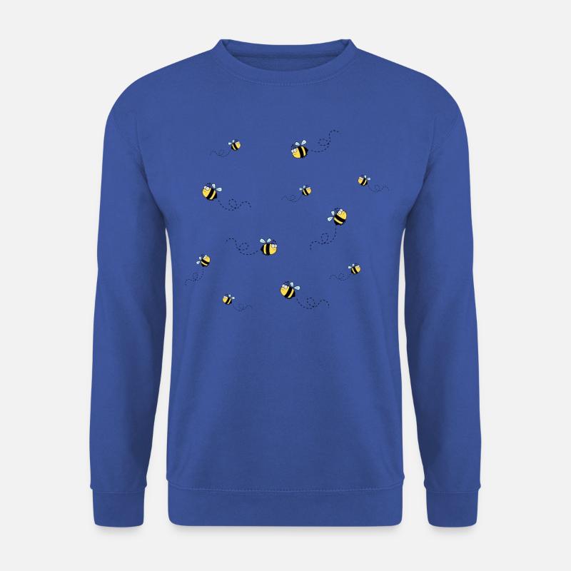 Bienenschwarm mit Flugbahn - Unisex Pullover - Royalblau