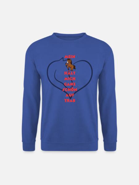 Mein Pferd hält mich ganz schön auf Trab - Unisex Pullover - Royalblau
