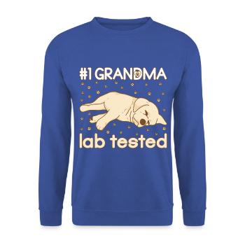 Grandma Lab Tested - Unisex Sweatshirt - royal blue - Front - Alina (178cm) & Michal (187cm)