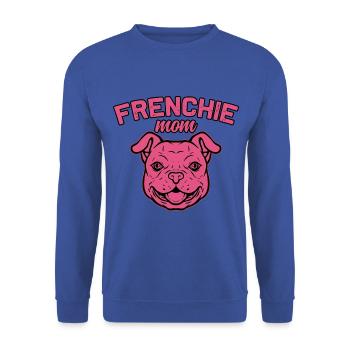Frenchie Mom - Unisex Sweatshirt - royal blue - Front - Alina (178cm) & Michal (187cm)