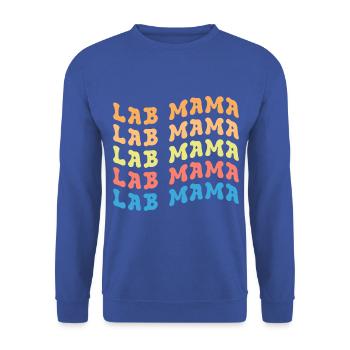 Lab Mama - Unisex Sweatshirt - royal blue - Front - Alina (178cm) & Michal (187cm)