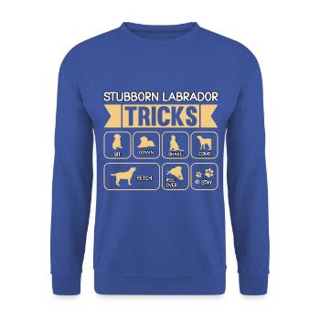 Stubborn labrador tricks - Unisex Sweatshirt - royal blue - Front - Alina (178cm) & Michal (187cm)