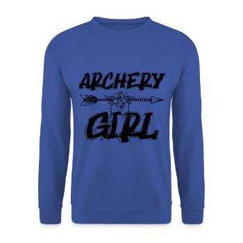 Arc et flèche Tir à l’arc Sport Archer S - Sweat-shirt Unisexe - bleu royal - Devant - Alina (178cm) & Michal (187cm)
