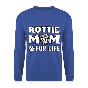 Rottie Mom for life - Unisex Sweatshirt - royal blue - Front - Alina (178cm) & Michal (187cm)