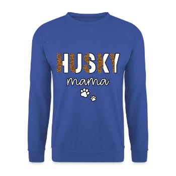 Husky Mama - Unisex Sweatshirt - royal blue - Front - Alina (178cm) & Michal (187cm)
