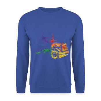 Truck Truck Retro Love - Unisex Sweatshirt - royal blue - Front - Alina (178cm) & Michal (187cm)