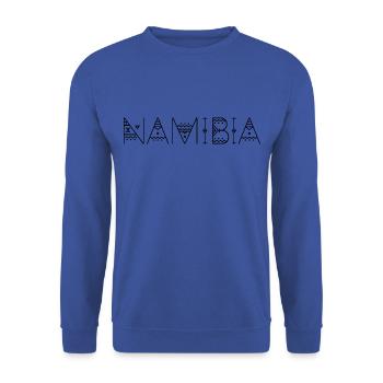 Lettrage namibien - Sweat-shirt Unisexe - bleu royal - Devant - Alina (178cm) & Michal (187cm)