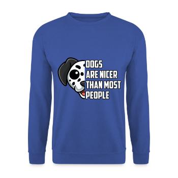 Les chiens sont plus gentils que la plupart des gens - Sweat-shirt Unisexe - bleu royal - Devant - Alina (178cm) & Michal (187cm)