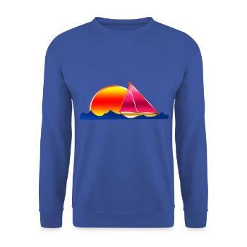 Sailing Yacht Sea Sun - Sweat-shirt Unisexe - bleu royal - Devant - Alina (178cm) & Michal (187cm)