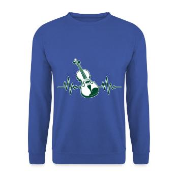 Violoniste Violoniste Instrument à cordes G - Sweat-shirt Unisexe - bleu royal - Devant - Alina (178cm) & Michal (187cm)