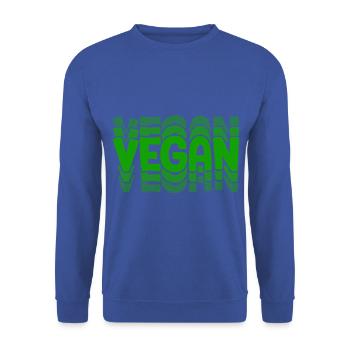 Vegan - Unisex Sweatshirt - royal blue - Front - Alina (178cm) & Michal (187cm)
