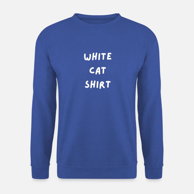 White Cat Shirt - Unisex Pullover - Royalblau