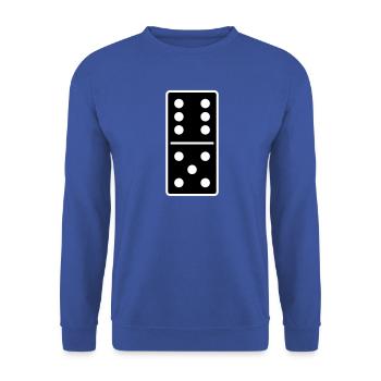 DOMINO STONE 6: 5 - COULEUR VARIABLE - CONCEPTION DE VECTEUR! - Sweat-shirt Unisexe - bleu royal - Devant - Alina (178cm) & Michal (187cm)
