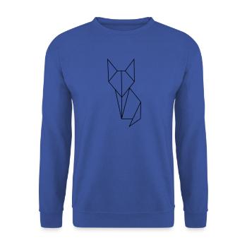 Katze - Unisex Pullover - Royalblau - Vorne - Alina (178cm) & Michal (187cm)