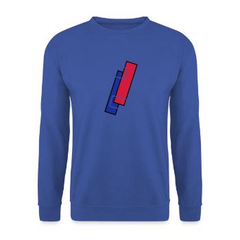 rectangles - Sweat-shirt Unisexe - bleu royal - Devant - Alina (178cm) & Michal (187cm)