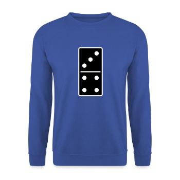 DOMINO STONE 3: 4 - COULEUR VARIABLE - CONCEPTION DE VECTEUR! - Sweat-shirt Unisexe - bleu royal - Devant - Alina (178cm) & Michal (187cm)