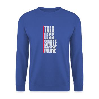 talk less smile more - Unisex Sweatshirt - royal blue - Front - Alina (178cm) & Michal (187cm)