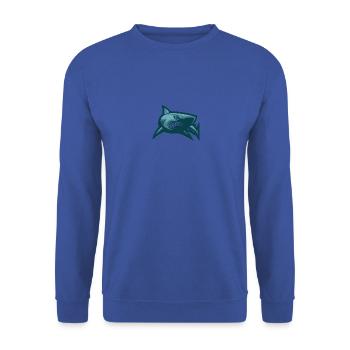 Requin / Requin motif gris - Sweat-shirt Unisexe - bleu royal - Devant - Alina (178cm) & Michal (187cm)