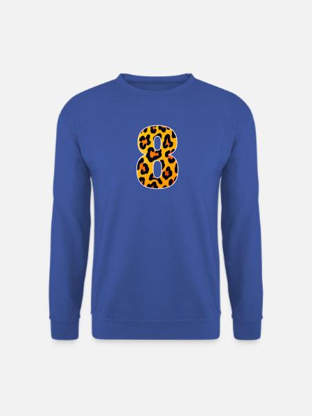 Leopard 8 Print - Unisex Pullover - Royalblau