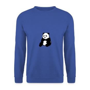 Panda - Unisex Pullover - Royalblau - Vorne - Alina (178cm) & Michal (187cm)