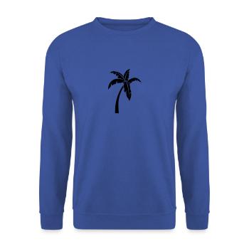 palmier 1 - Sweat-shirt Unisexe - bleu royal - Devant - Alina (178cm) & Michal (187cm)