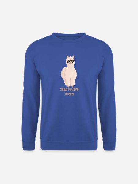 Zero Fluffs Given – Fluffiges Alpaka mit Sonnenbri - Unisex Pullover - Royalblau