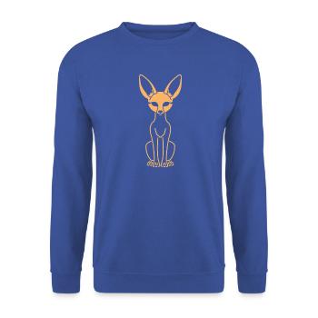 Fennek - Unisex Pullover - Royalblau - Vorne - Alina (178cm) & Michal (187cm)