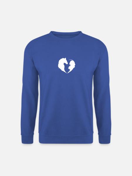 Pferdeliebe Herz - Unisex Pullover - Royalblau