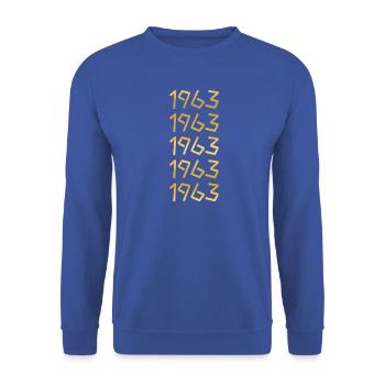 Freizeit 1963 - Unisex Pullover - Royalblau - Vorne - Alina (178cm) & Michal (187cm)