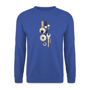 Werkzeug - Unisex Pullover - Royalblau - Vorne - Alina (178cm) & Michal (187cm)