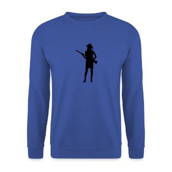 chasseresse - Sweat-shirt Unisexe - bleu royal - Devant - Alina (178cm) & Michal (187cm)