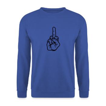va te faire foutre - Sweat-shirt Unisexe - bleu royal - Devant - Alina (178cm) & Michal (187cm)