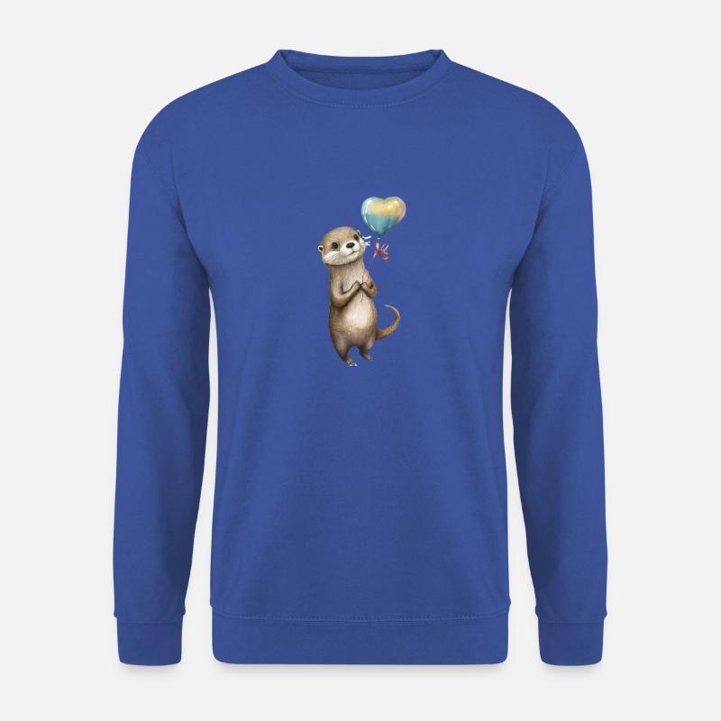 Otter Herz Aquarell - Unisex Pullover - Royalblau