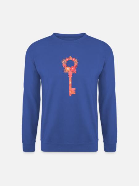 Tropischer Blumenschlüssel - Unisex Pullover - Royalblau