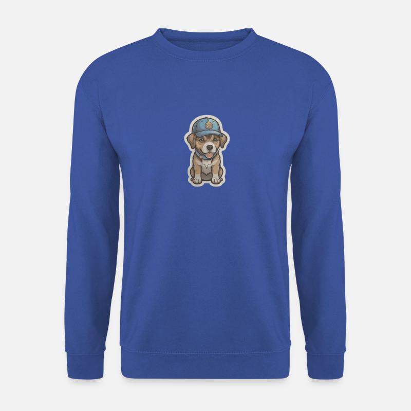 A cool dog with a baseball cap! - Unisex Sweatshirt - royal blue