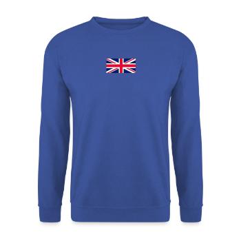Flag of the United Kingdom (small) - Unisex Sweatshirt - royal blue - Front - Alina (178cm) & Michal (187cm)