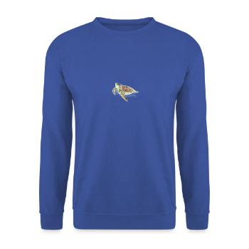 Schildkröte - Unisex Pullover - Royalblau - Vorne - Alina (178cm) & Michal (187cm)