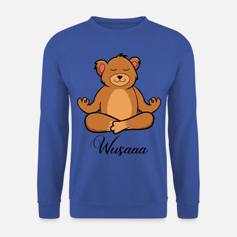 Auszeit Durchatmen Wusaaa Bär - Unisex Pullover - Royalblau