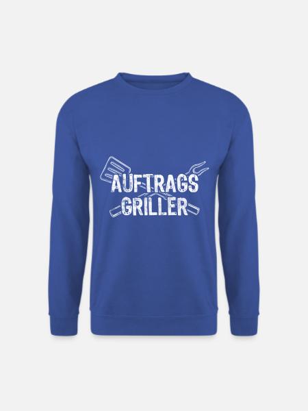 Auftragsgriller lustiges Grill Outfit - Unisex Pullover - Royalblau