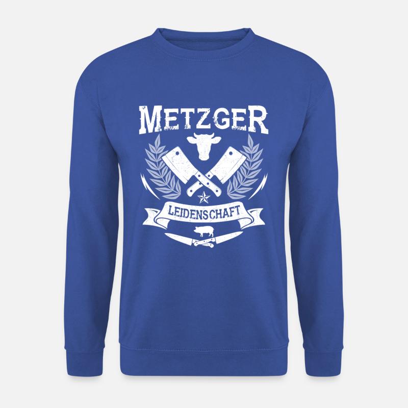 Metzger Leidenschaft Schwein - Unisex Pullover - Royalblau